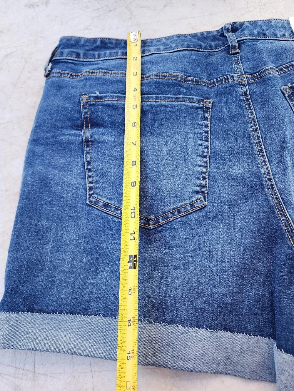 Wonderly Denim Cuffed Women's Shorts - Blue Sz 18